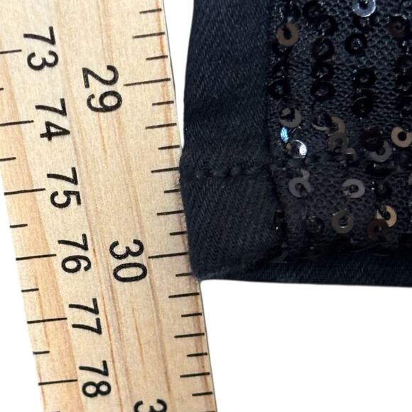 NWT Lane Bryant Signature Fit Boyfriend Sequin Pants Black Mid Rise SZ 24 Curvy - Picture 11 of 16